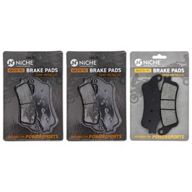 NICHE Brake Pad Set for Honda Goldwing 1800 F6B 06456-MCA-016 06455-MCA-016 Front Rear Semi-Metallic