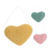 WOONEKY Cleansing Pads Heart Shape 3pcs Face Sponges for Deep