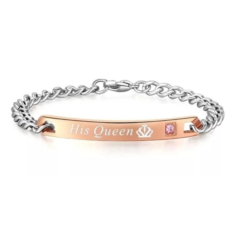 K&H 2 Pulseras Rey Reina King Queen San Valentin Regalo