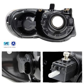 AKKON - For Chrysler Town & Country OE Replacement Black Bezel Headlights Driver/Passenger Head Lamps Pair New