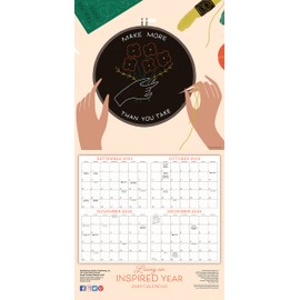 Living an Inspired Year 2024 Wall Calendar, Artwork by Stacie Bloomfield, 12" x 12"