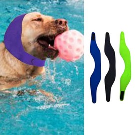 MANON ROSA Dog Ear Covers for Bathing & Swimming Waterproof – 3Pcs Upgraded Anti-Slip Dog Shower Swim Cap, Ear Plugs, and Rain Hat for Small, Medium, Large Dogs Puppies Cats (Large,Black Blue Green)