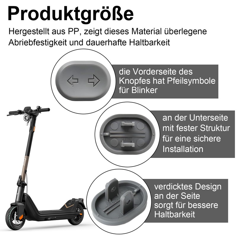 Soiftra Scooter Indicator Switch Button Scooter Motorcycle for Ninebot F2/F2