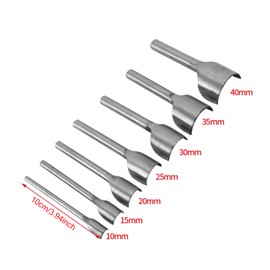 QANYEGN 7Pcs Half Round Cutter, DIY Leather Craft Punch Belt End Cutter, Portable Hole Punch Tool for Home Leather Sewing Projects