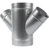 6" Inch to 4" inch Branches W-Shape Ducting Splitter -