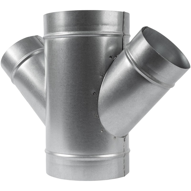 6" Inch to 4" inch Branches W-Shape Ducting Splitter -