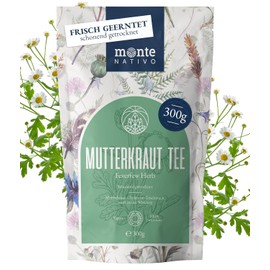 Monte Nativo Feverfew Herb Tea, Gently Dried Real Feverfew Herb, Loose Leaf Tea, 100% Natural and No Additives, Aromatic Herbal Tea for a Delicious Infusion, 300 g