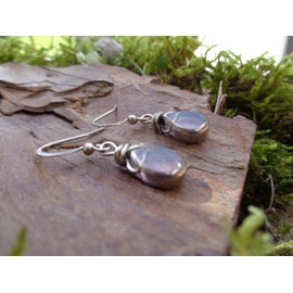 ⊹⊱★ TRANSPARENT ROSA GLASTROPFEN ★ ⊰⊹ zierliche Ohrringe Vintage