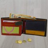 flevado Men's Wallet Multi Colours Genuine Leather Wallet Landscape Format,