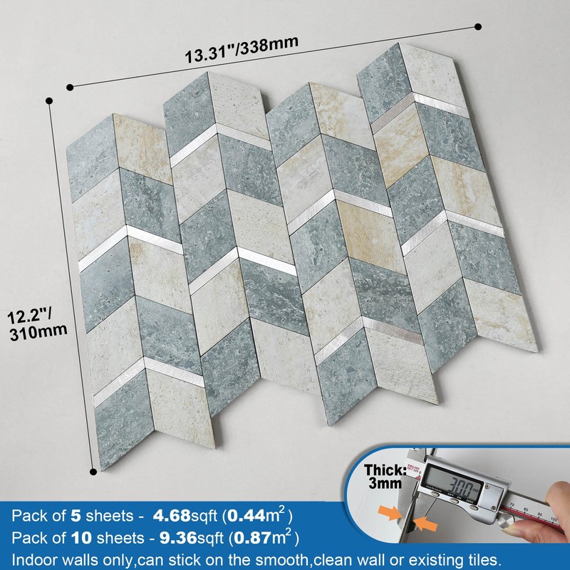 MOFIT Peel and Stick Backsplash for Kitchen,3D Wall Panel Peel