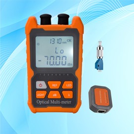 Xunsomten- 1pc Fiber Optic Tester 4 in 1 Function Portable Optical Power Meter (FC/SC/ST) & 2mw VFL Visual Fault Locator & LED Lighting & RJ45 Test OPM & VFL, Range: (-70) dBm ~ (+6) dBm