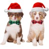 Malier 2 Pack Dog Collar with Bow tie, Christmas Classic