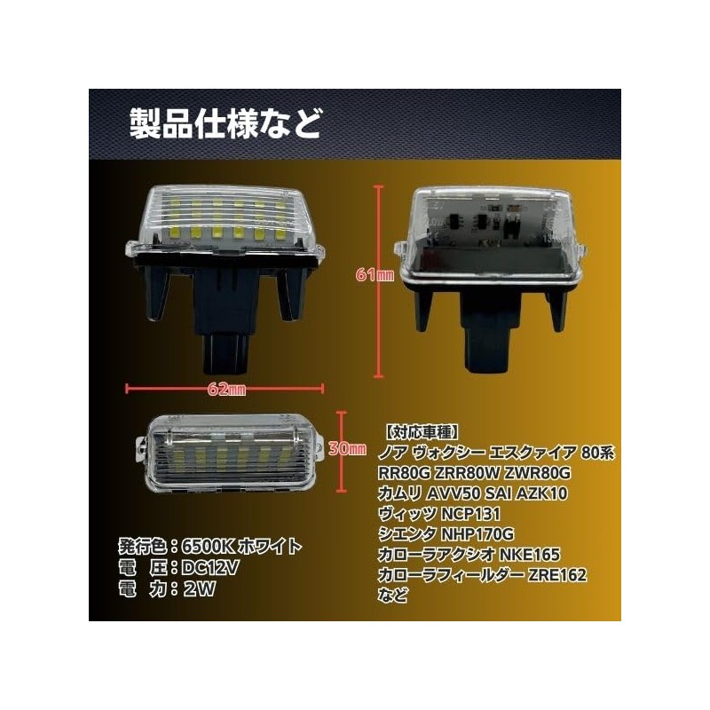 JYFACTORY External General Purpose LED License Plate Lamp, NOAH Boxy