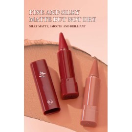 Set De 6 Unidades De Lápiz Labial Lip Line 2 En 1, 6 Colores Rojo