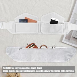 Ihram Belt for Men,Multi-Pocket Adjustable Waist Bag,Ideal for Ihram for Umrah Men,Umrah Essentials