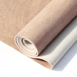 Hiksuky Suede Auto Headliner Fabric 120" L × 60" W with Foam Backing - Beige Interior Replacement Material for Car/Truck/SUV/RV Roof, Tube Packaging - Home Repair/DIY Headliner Material
