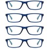 RaoOG Reading Glasses Men/Womens Blue Light Blocking - 4 Pack
