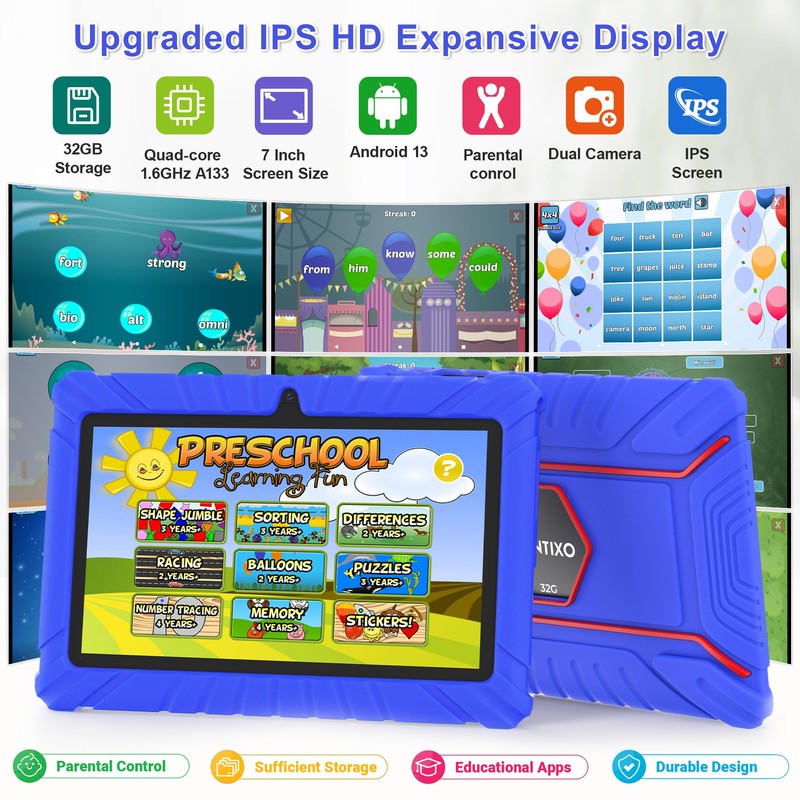 Contixo V8 7" Kids Tablet - 32GB Storage, Pre-Loaded Exclusive