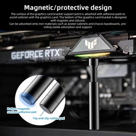 Asphodelia 2PCS GPU Support Brackets,GPU Anti Sag Brackets, Graphics Card GPU Brace Support, Video Card Sag Holder Bracket, GPU Stand (72.5mm-111.5mm)