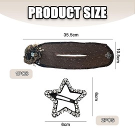 1 Flower Hair Twist Tool and 2 Star Hair Clips, Elegant Hair Accessories, Rhinestone Tiaras, Sparkling Hair Accessories, Exquisite Hair Accessories, Hair Accessories, Women's Accessories