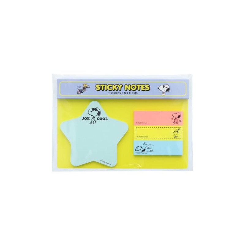 Sunstar Stationery Snoopy Sticky Notes, Die Cut, Peanuts Petite Collection,