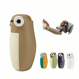 Dog Water Bottle Portable Puppy Travel Foldable Water Bottle Leak Proof Water Dispenser for Pet Cats Walking Hiking Travel Food Grade Plastic-Khaki 16 oz