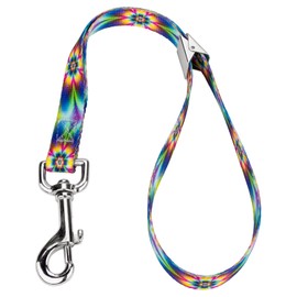 Country Brook Petz Dog & Pet 5/8 Inch Grooming Loop with Spring Loaded Clip - 18 Unique Designs for Grooming and Vet Tables (Tie Dye Flowers)