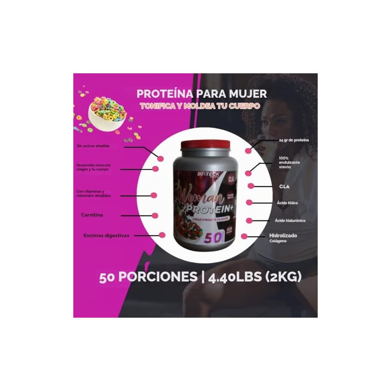Woman protein sabor cereales frutales (CEREALES FRUTALES, 2KG)