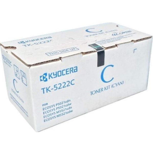 Kyocera 1T02R9CUS1 Model TK-5222C Cyan Toner Cartridge For use with