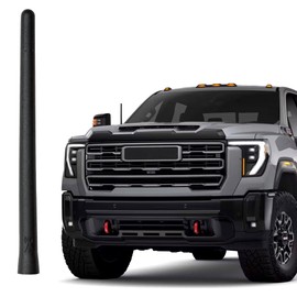 AntennaMastsRus - The Original 6 3/4 INCH is Compatible with GMC Sierra 3500 (2020-2026) - Car Wash Proof Short Rubber Antenna - Reception Guaranteed - German Engineered - Internal Copper Coil