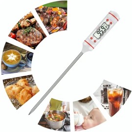 Termometro Digital Cocina Carne Reposteria Chcolate Comida Blanco                                                                                     