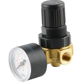 Fitting Parts Pressure Regulator for Water and Compressed Air Mini 330 l/min Pressure Regulator (Thread Size: G 1/4 Inch - Control Range: 0.2-6 bar)