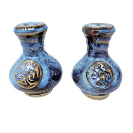 Colm de Ris Ceramic Salt and Pepper Set Weave Triple Spiral Kitchen Shakers Kitchenware Cooking Kit Housewarming Gift Birthday Present