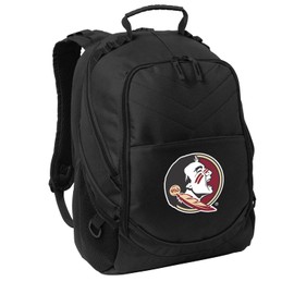 Florida State University Backpack FSU Logo Laptop Computer Bag (Black)