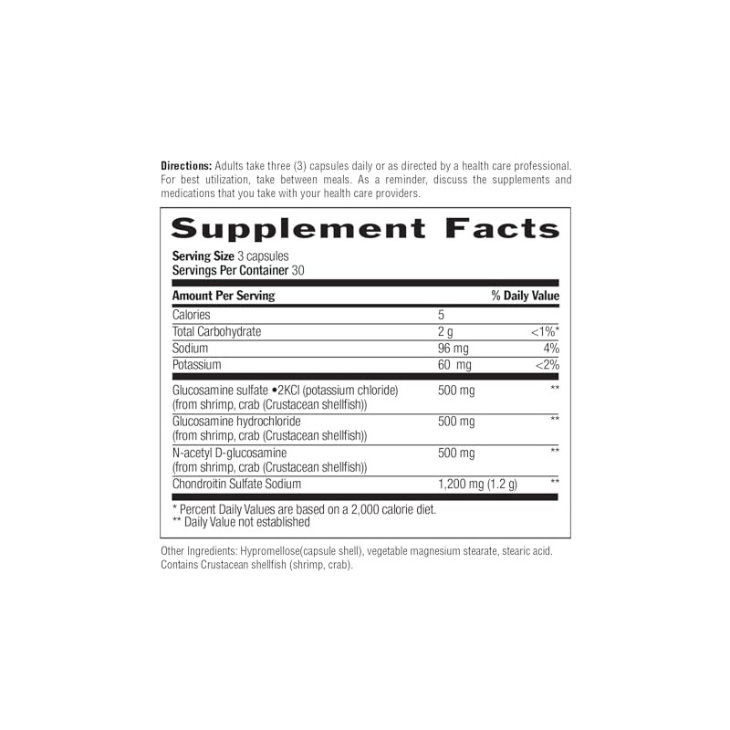 Glucosamine/Chondroitin Formula, 90 Caps by Country Life