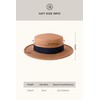 BABEYOND Sombrero de ala ancha Fedora con parte superior plana