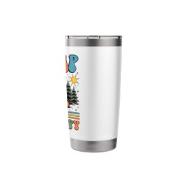 Vintage Camping Is My Therapy Family Adventure Outdoors Stainless Steel Insulated Tumbler