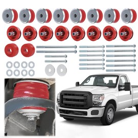 ALLGOOD Body Cab Mount Bushing Kit, Compatible with Ford F250 F350 2WD/4WD Super Duty 2008-2016 Red