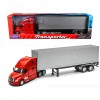 DCD Freightliner Cascadia Truck in Red with Gray Container 1/32