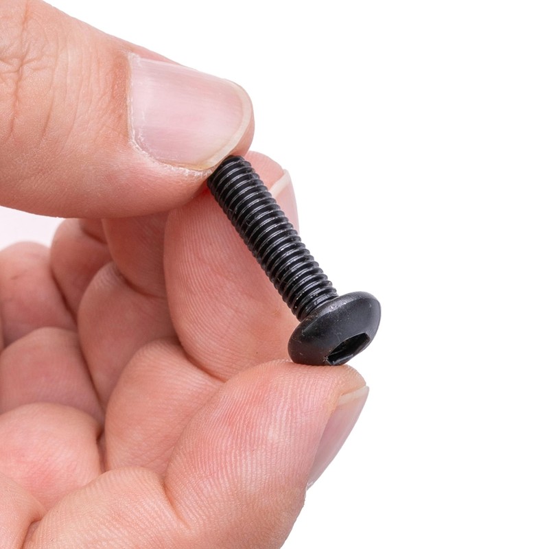 20pcs M6 x 25mm Diameter 12mm Hex Socket Head Black