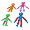 4PCS Telescopic Suction Cup Toy Cartoon Reduce Pressure Plastic Shape