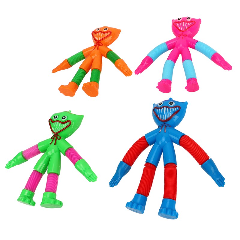 4PCS Telescopic Suction Cup Toy Cartoon Reduce Pressure Plastic Shape