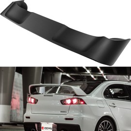 cciyu Rear Trunk Lip Spoiler Fits for 2008-2017 for Mitsubishi Lancer EVO 10 Spoiler Wing,Matte Black