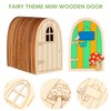 Toddmomy Unpainted Mini Wooden Fairy Doors to Paint, 36Pcs Unfinished