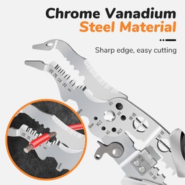 2024 New Multifunctional Wire Stripper Crimper Cable Cutter Pliers, Professional Wire Stripping Tool with Elbow, Electrician Pliers Tools and Cable Stripper for Cutting Stripping Shearing (2PCS)