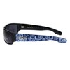 Locs Mad Dog Hardcore Gangster Cholo Narrow Rectangular Sunglasses Blue