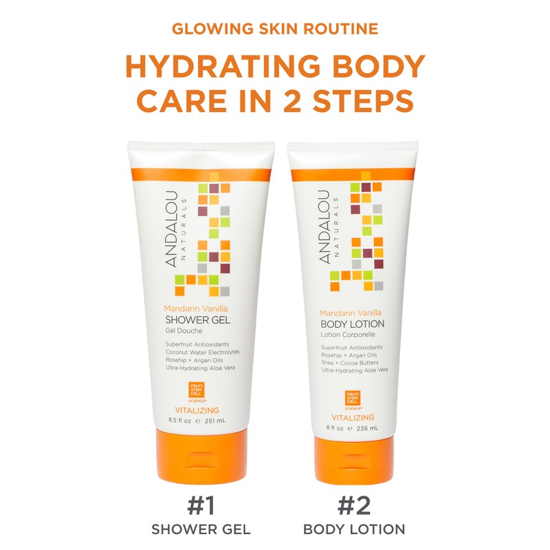 Andalou Naturals Vitalizing Body Lotion Mandarin Vanilla - Hydrating Daily