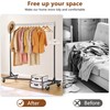 Hoctieon Z Rack, Rolling Clothes Racks with Z-Base, Heavy Duty