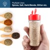 RoyalHouse 12 Pack 5.5 Oz Plastic Spice Jars with Red