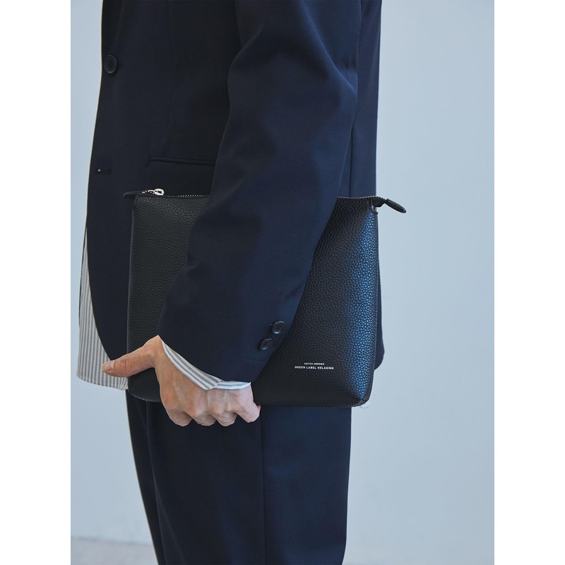 United Arrows Green Label Relaxing CIBO Leather-Like 2WAY Shoulder Clutch